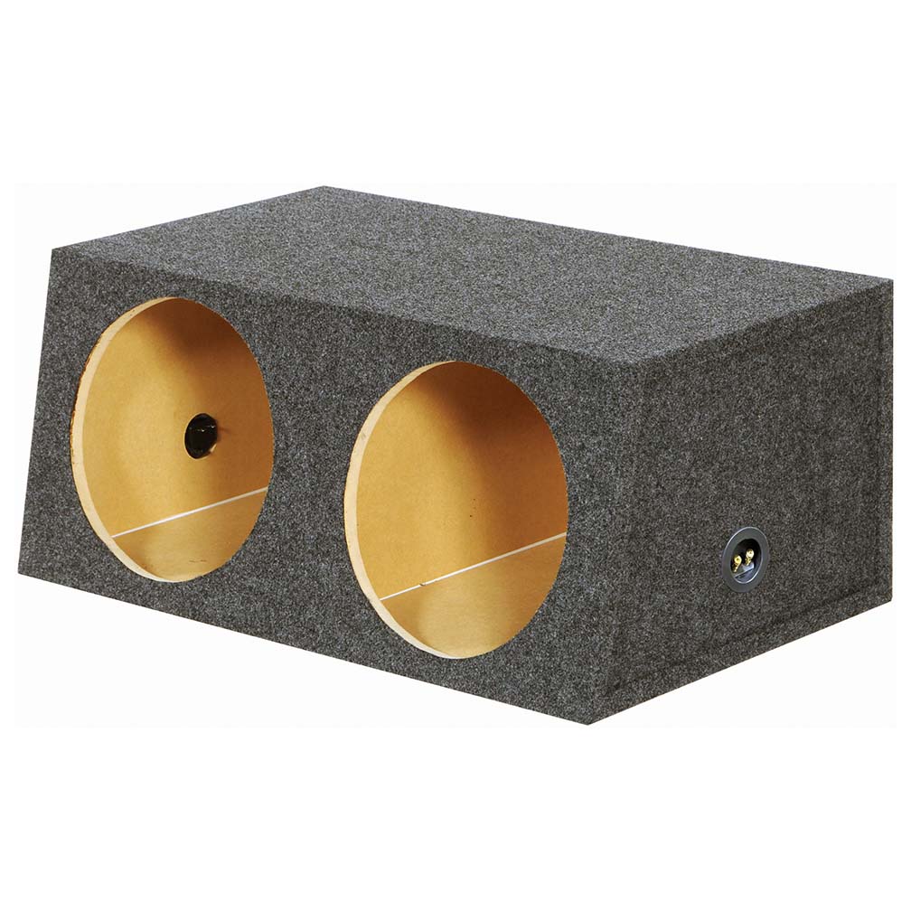 QPower (2) 12-Inch Heavy Duty Angled Woofer Box with 1-Inch MDF Construction - View 1
