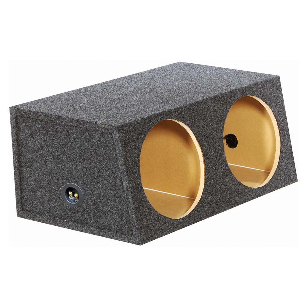 QPower (2) 12-Inch Heavy Duty Angled Woofer Box with 1-Inch MDF Construction - View 2
