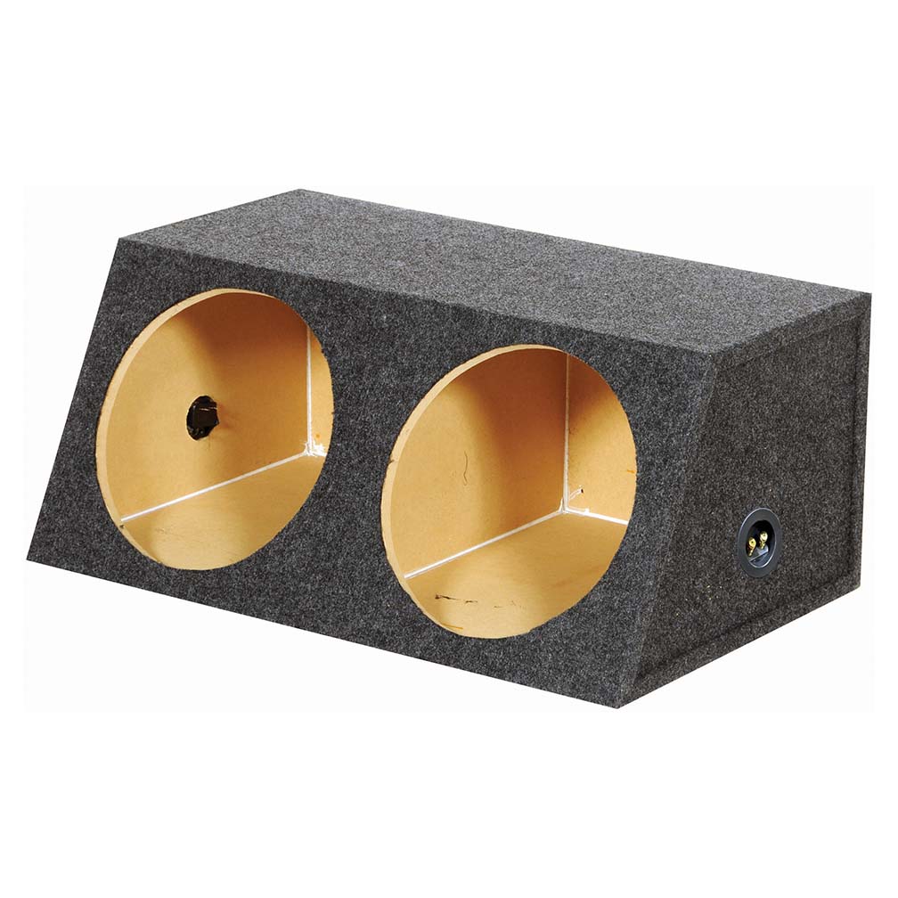 QPower (2) 15-Inch Heavy Duty Angled Woofer Box - 1 inch MDF Construction - View 1