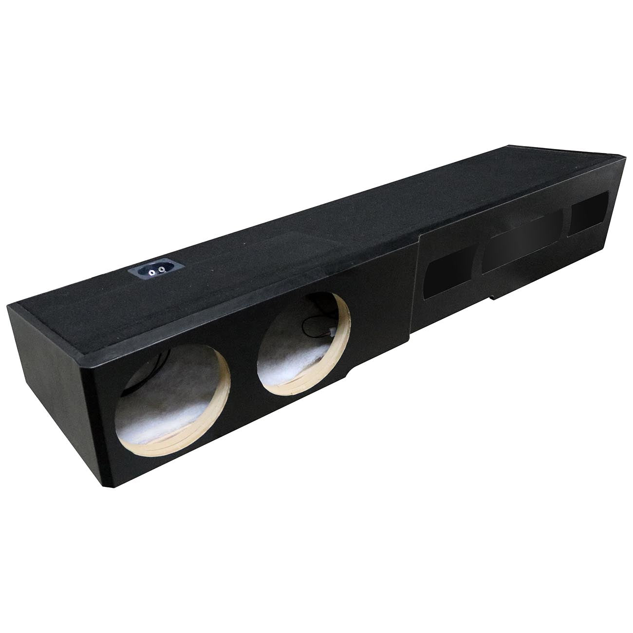 QPower QLUXE Dual 8-Inch Vented Subwoofer for Chevy/GMC Crew Cab (2007-2026) - Model QLMCFF07208