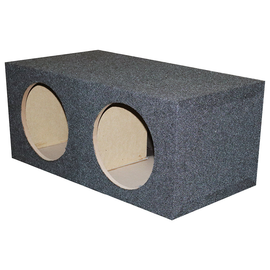 Qpower Dual 15-Inch Sealed Heavy Duty Square Empty Woofer Box - Model QMPSQ15E