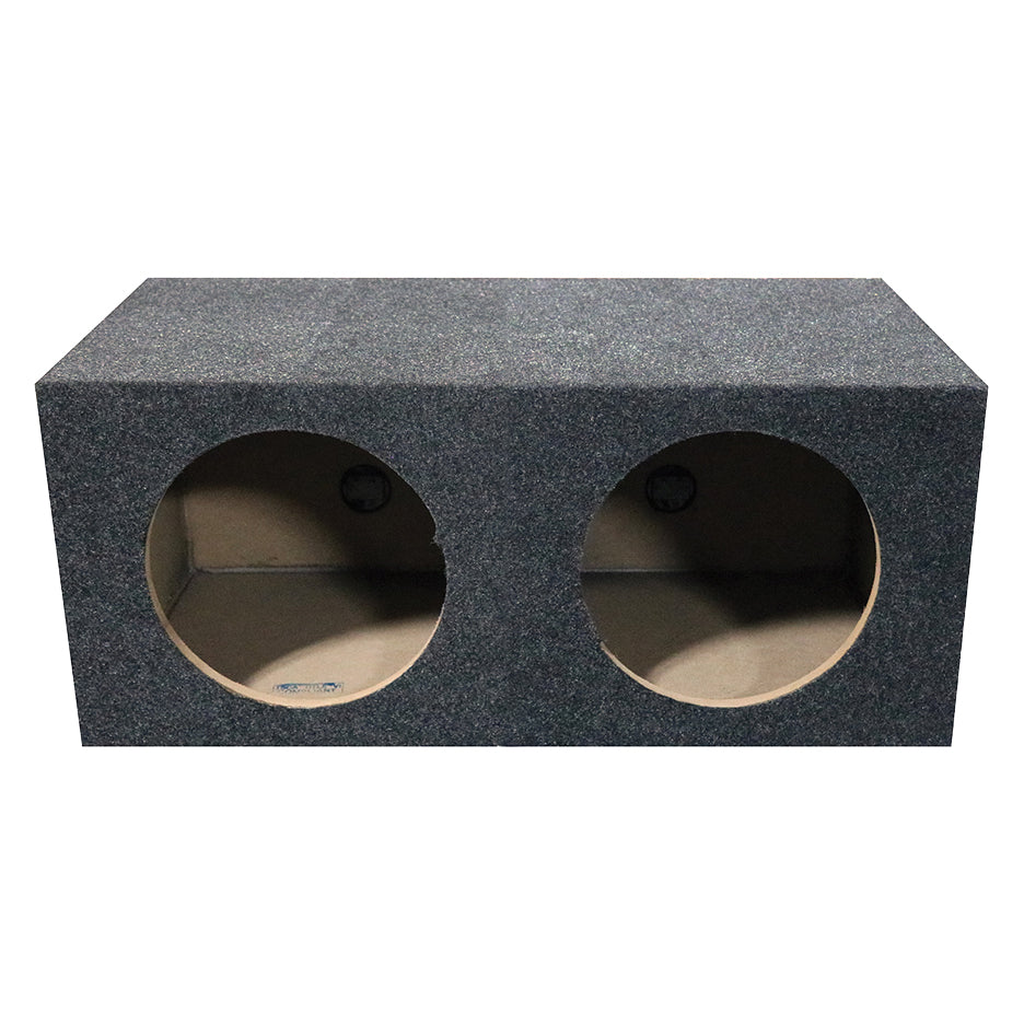 Qpower Dual 15-Inch Sealed Heavy Duty Square Empty Woofer Box - Model QMPSQ15E