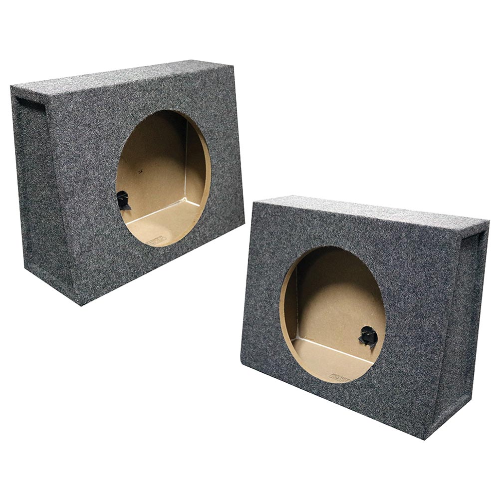 QPower QTW10S Single 10-Inch Sealed Angled Empty Woofer Boxes (Pair) - View 1