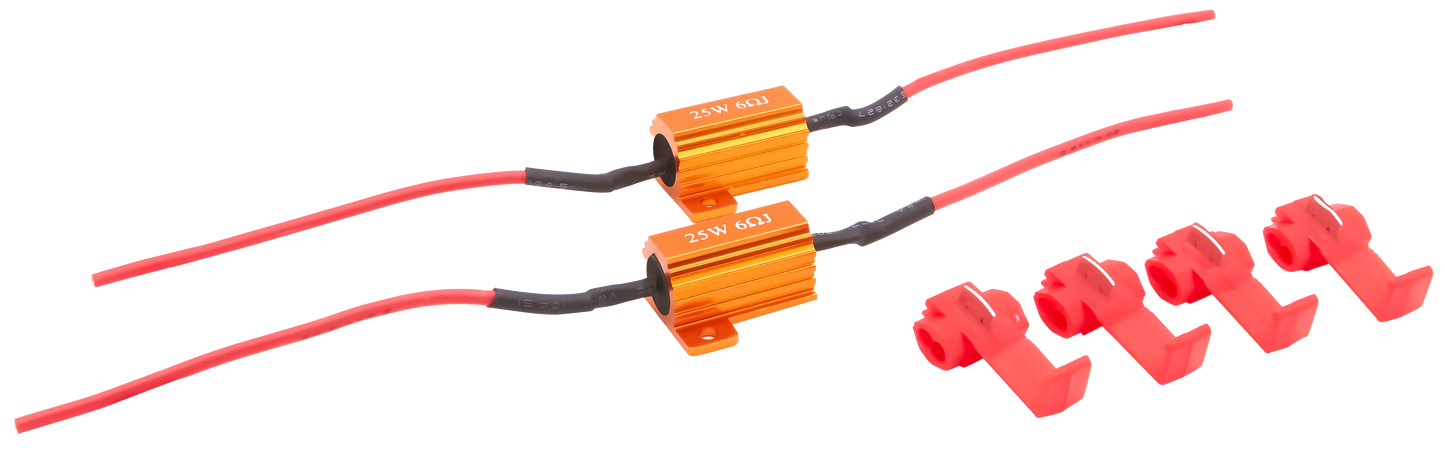 Lucas Lighting - Pair of 6 ohm 25 watt rated quality resistors - RESISTORS-25W