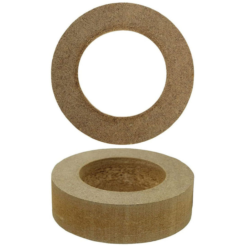 Nippon MDF Speaker Ring Extension Pair - 3-1/2 Inches Diameter with 3/4 Inch Thickness