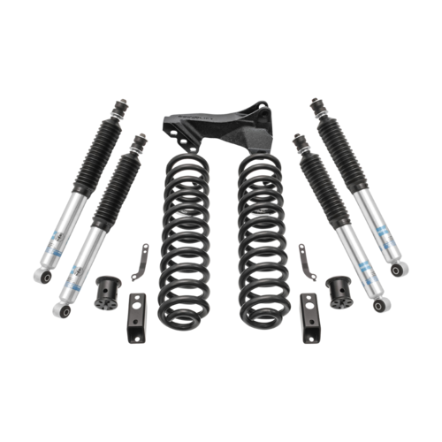 ReadyLIFT Suspension 46-2724 2.5-Inch Front Spring Leveling Kit with Track Bar Bracket and Bilstein Shocks