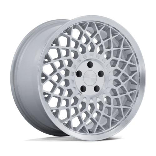 Rotiform RC212 CJJ 18x10.5 5x120 +25 Gloss Silver Wheel with Machined Lip