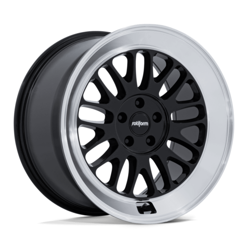 Rotiform RC214 SCP 19x8.5 Wheel, 5x114.3 Bolt Pattern, +35 Offset, Gloss Black with Diamond-Cut Lip