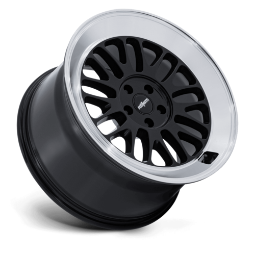 Rotiform RC214 SCP 19-Inch Gloss Black Wheel with Diamond-Cut Lip, 10.5-Inch, 5x112, +1.38-Inch Offset