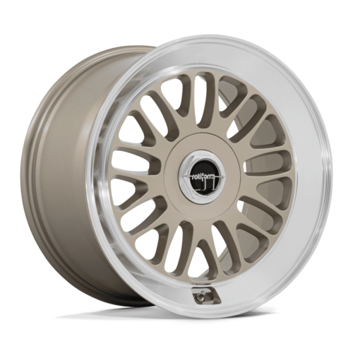 Rotiform RC214 SCP Wheel in Matte Gold with Diamond-Cut Lip, 5x120