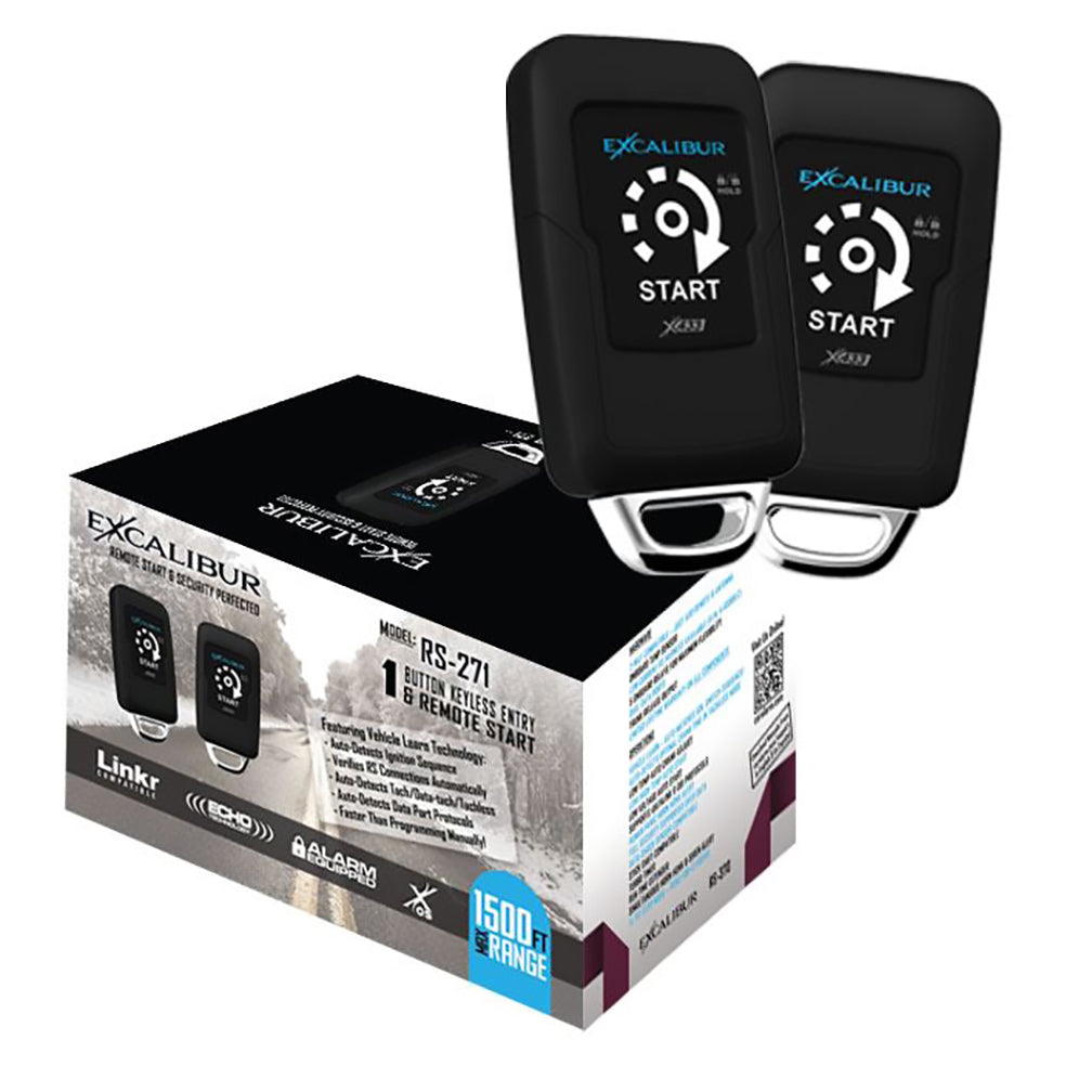 Excalibur Alarms RS271 Remote Start Keyless Entry System with 1500 Feet Range