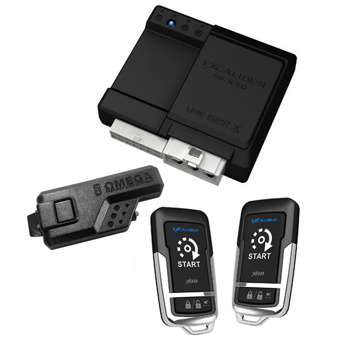 Excalibur Alarms RS272 Remote Start and Keyless Entry System with 1500 Feet Range