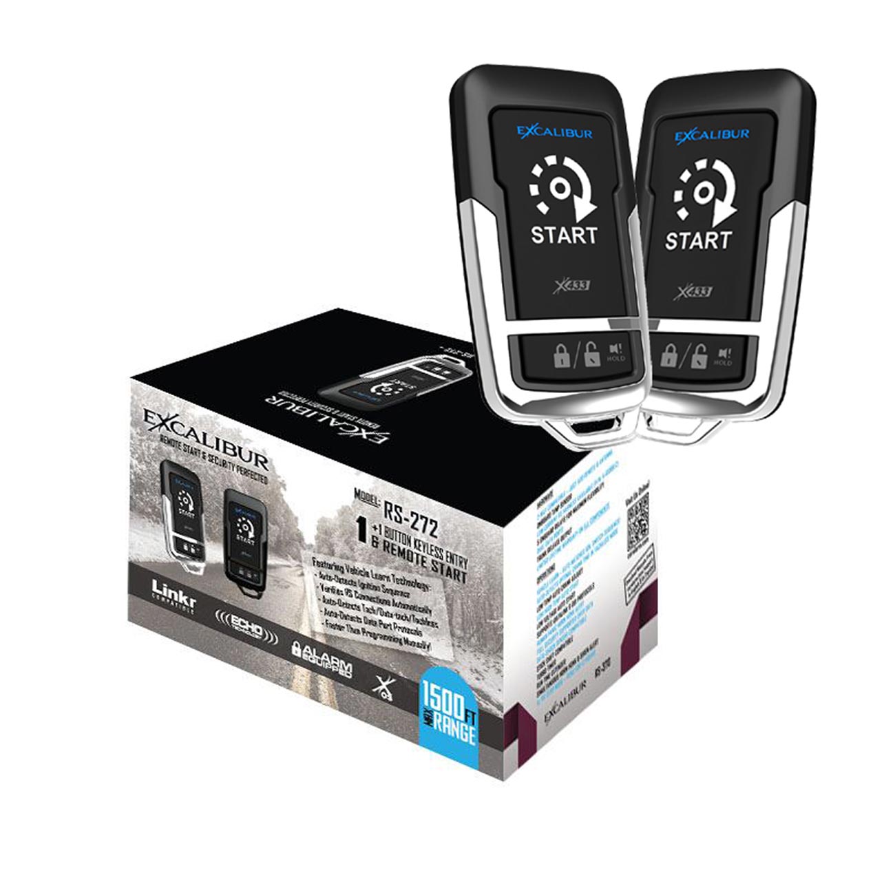 Excalibur Alarms RS272 Remote Start and Keyless Entry System with 1500 Feet Range