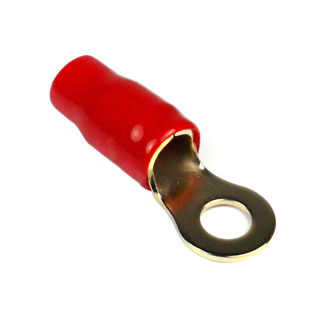 Xscorpion Ring Terminal 4GA. Pack of 10 - Gold with Red Sleeve