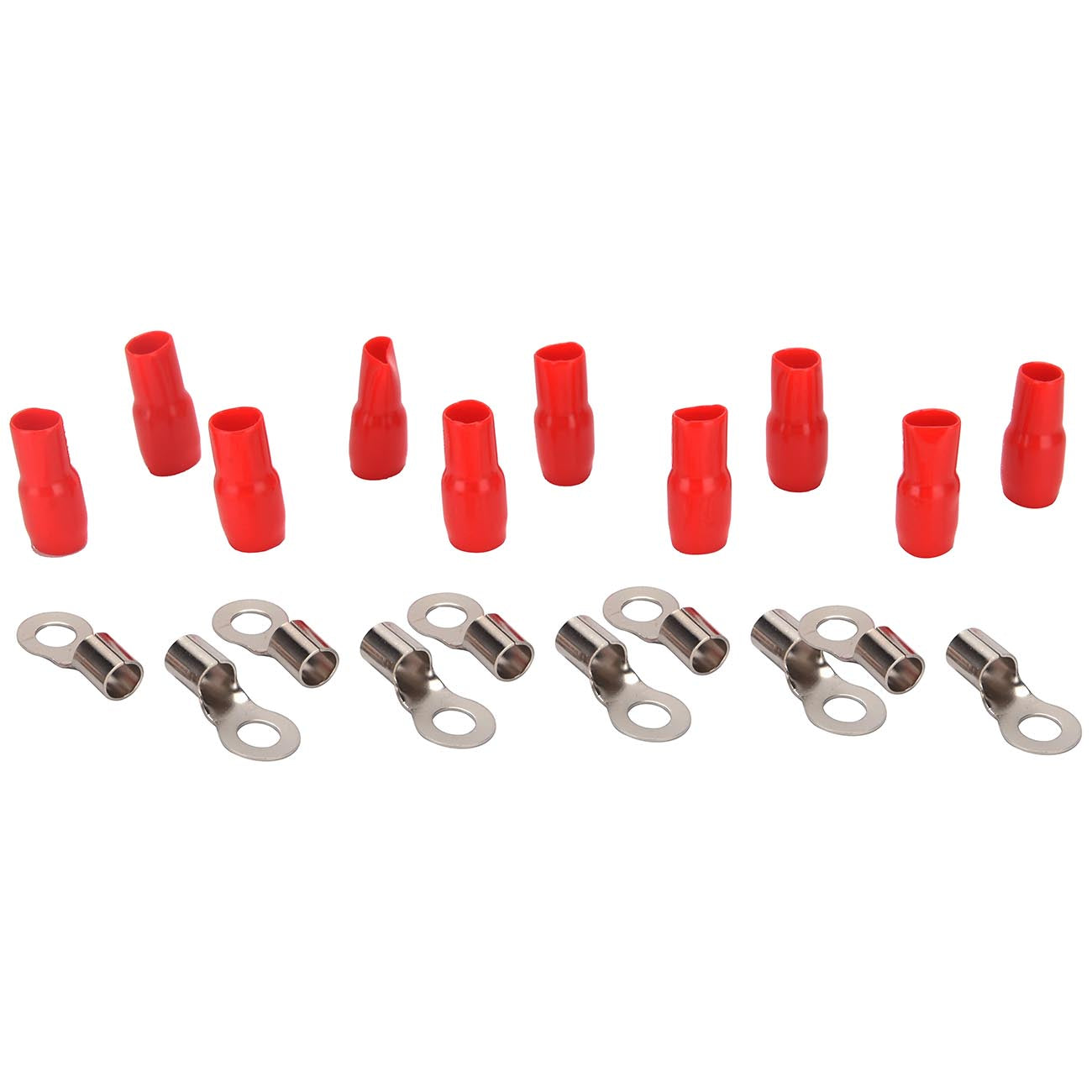 Orion RT4ROrion 4-Gauge Ring Terminal with 5/16 Inch Hole, Nickel Finish - Red J - View 1