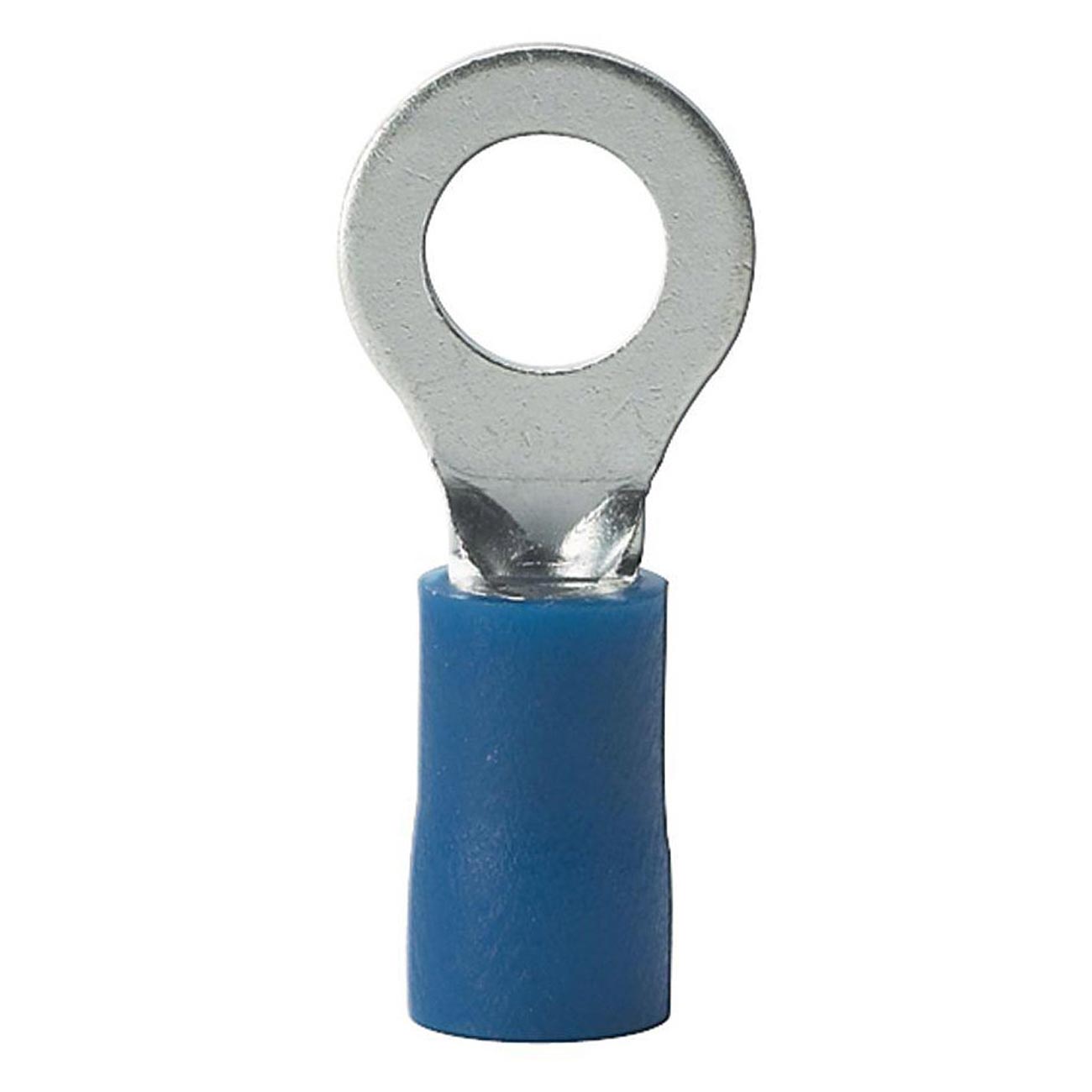 XScorpion Ring Terminal 14/16 Gauge #10 Blue - Pack of 100