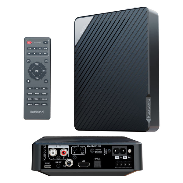 Russound 2800-853982 150-watt 2.1-channel Low-profile Mini A/v Amplifier With Bluetooth, Hdmi Arc, And Learning Remote For Use With Tvs, Ava Series Ava2.1