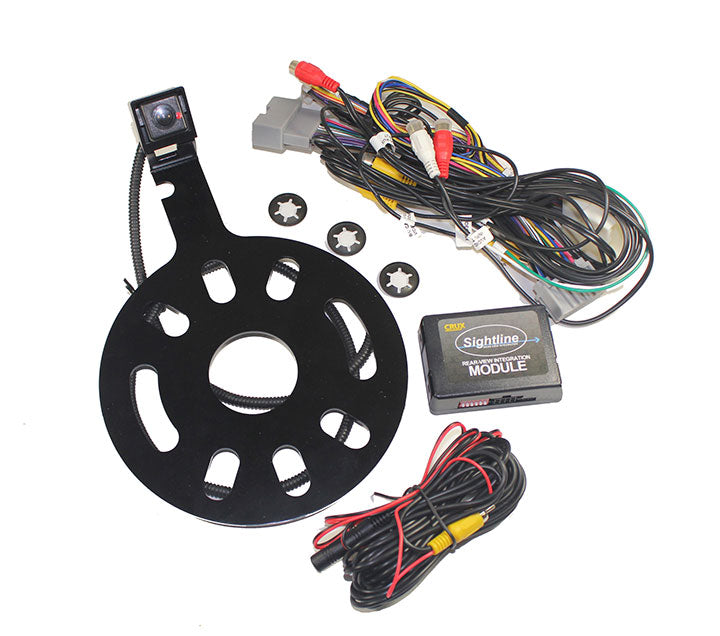 CRUX RVCCH75WT Rear-View Integration System for 2007-2018 Jeep Wrangler with Spare Tire Mount Camera