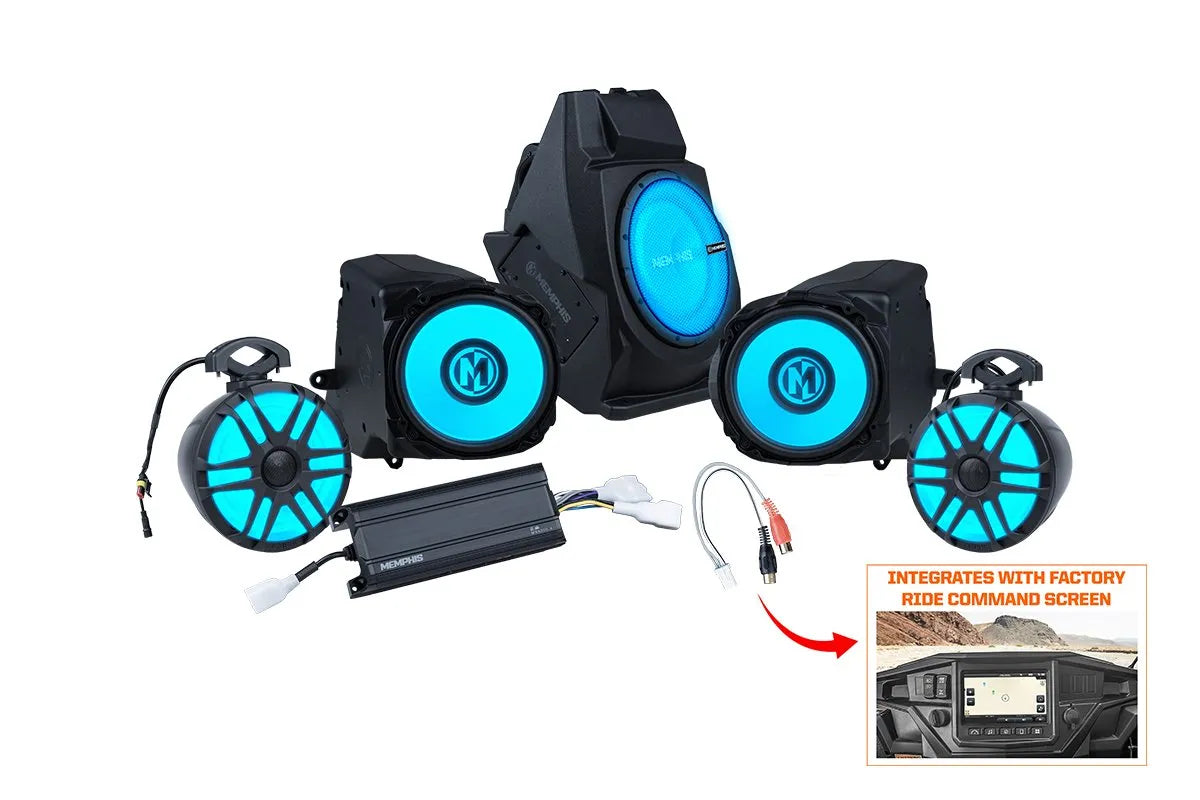 Memphis RZRPRORCPAK4P Direct Fit OEM Audio System for your Side-By-Side - View 1