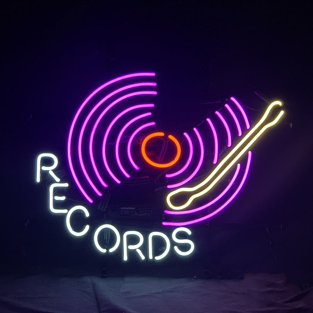 Records Studio Music Neon Signs Light