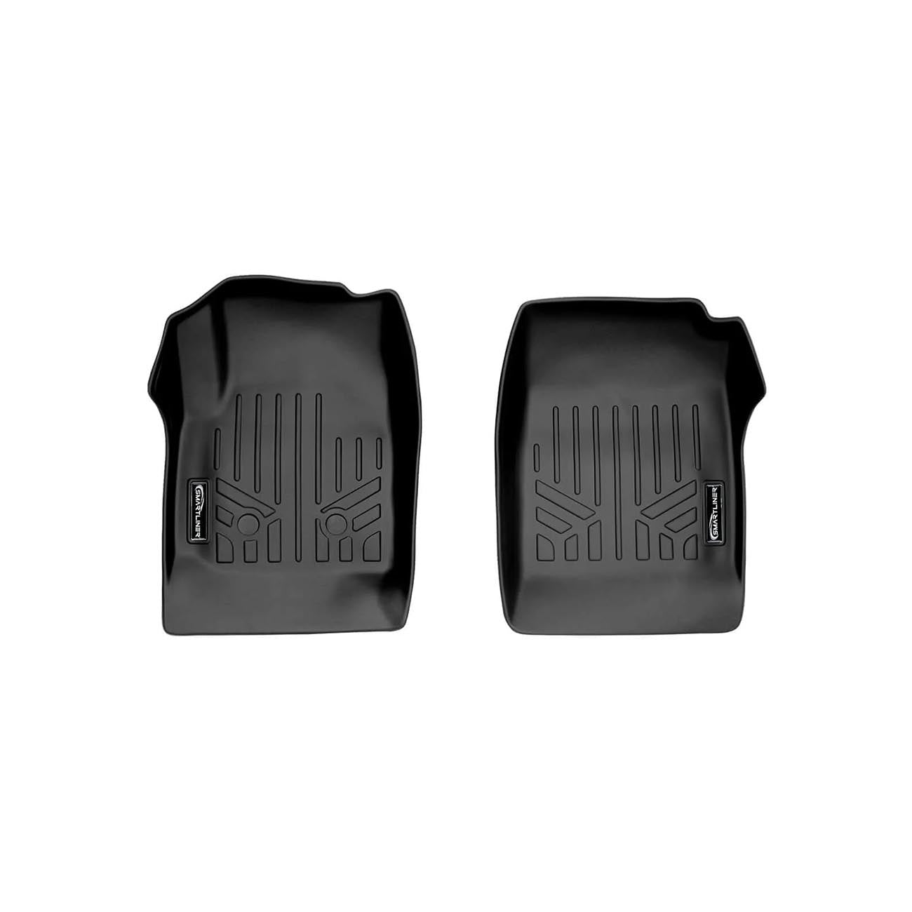 SMARTLINER Front and Second Row Floor Liners for 2015-2022 Chevy Colorado Crew Cab and GMC Canyon Crew Cab, Black