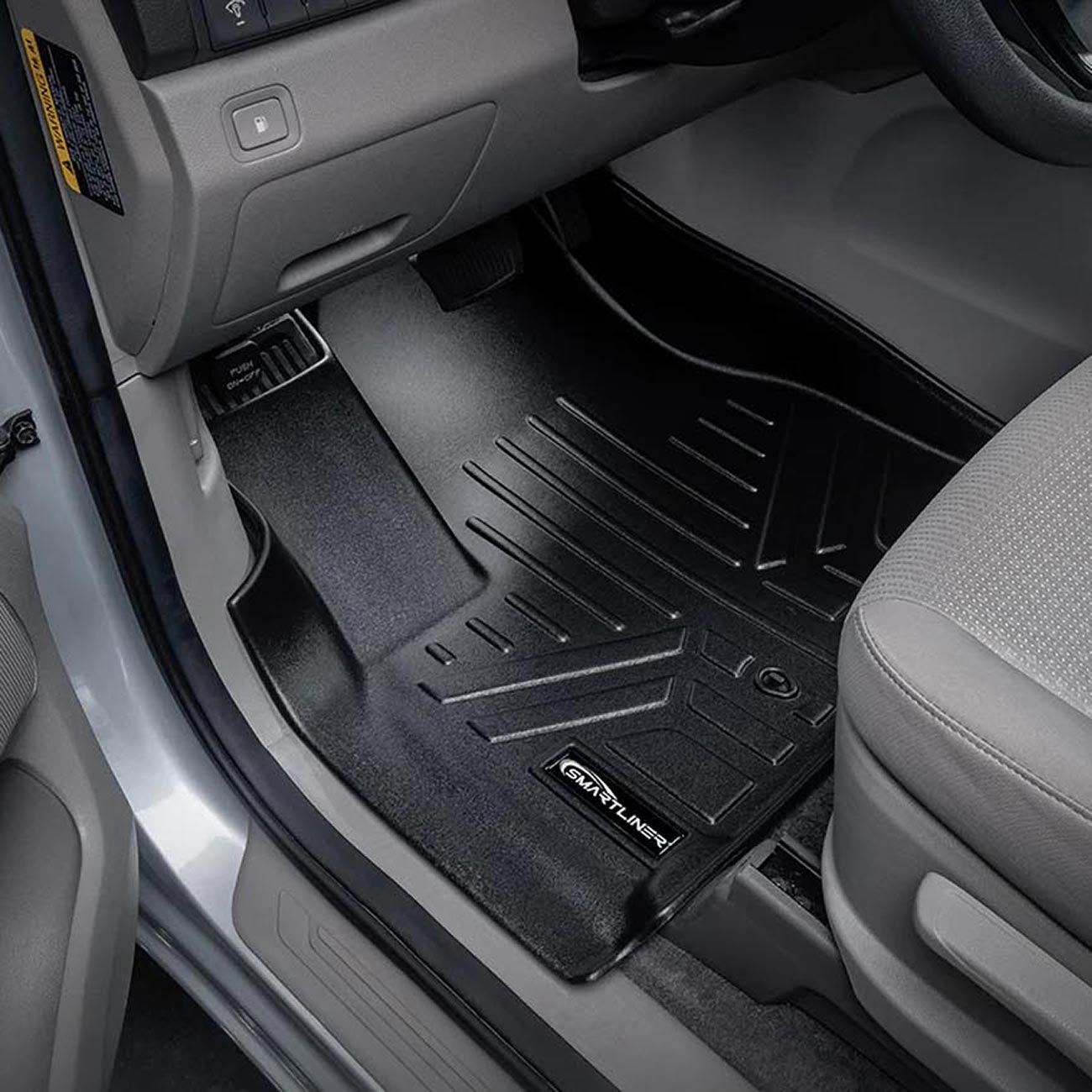 SMARTLINER Smartliner Floor Liners for 2015-2021 Kia Sedona 8-Passenger Model - Front and 2nd Row, Black