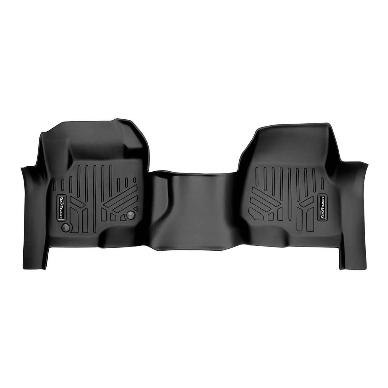 SMARTLINER Floor Liners for 2017-2025 Ford F-250/F-350 Super Duty Super Crew, Front and Second Row, Black