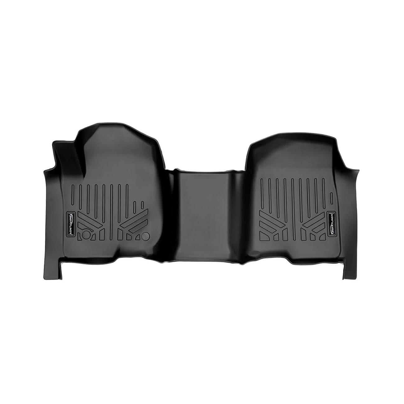 SMARTLINER Smartliner Floor Liners for 2019-2025 Chevrolet Silverado Crew Cab with Transmission Hump, Front and 2nd Row, Black