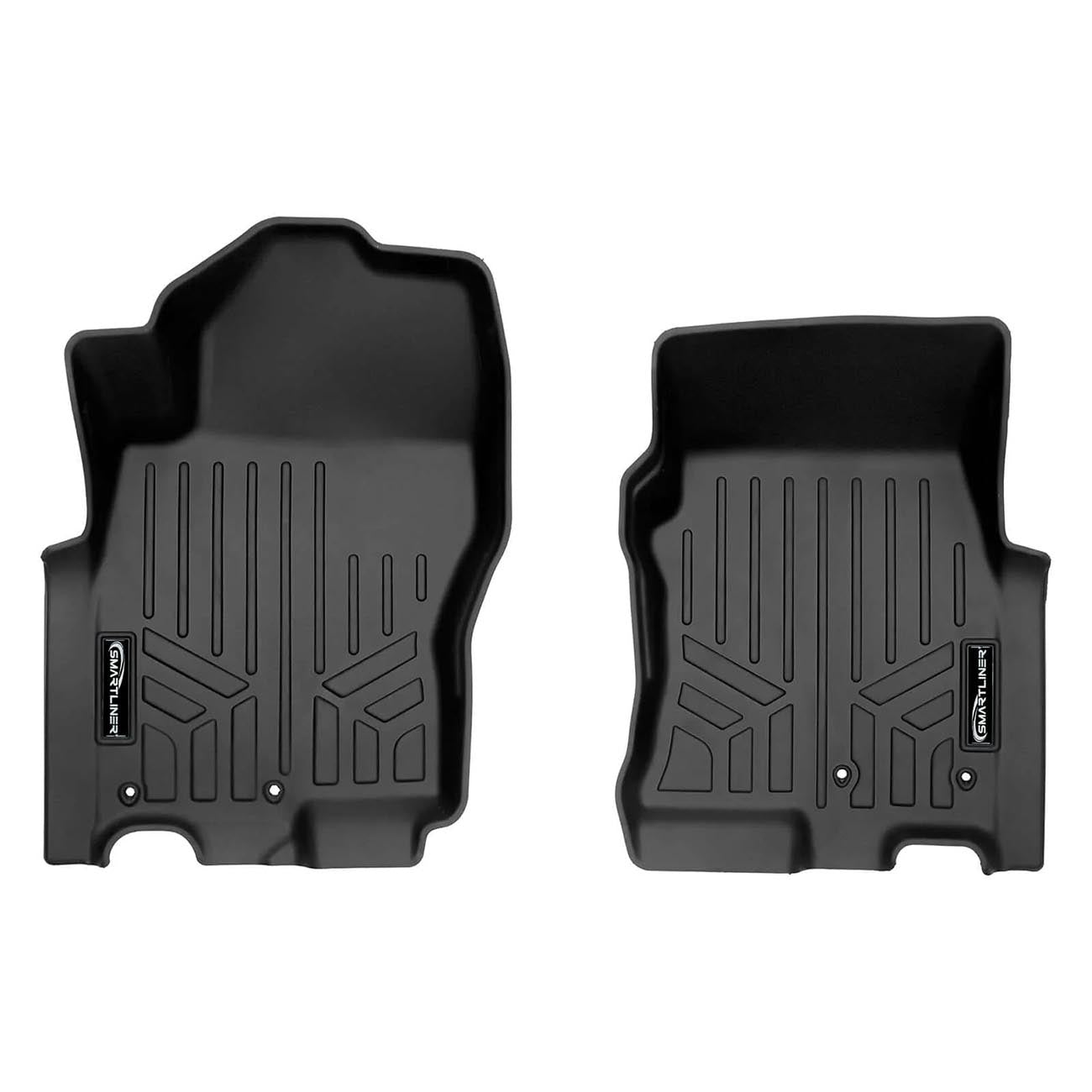 SMARTLINER Smartliner Floor Liners for Nissan Frontier Crew Cab 2022-2025, Front and Second Row, Black
