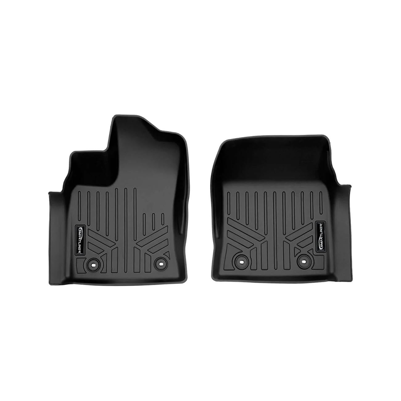 SMARTLINER Floor Liners for Toyota Tundra CrewMax 2022-2025, Front and Second Row, Black - Part Number SA0593B0593