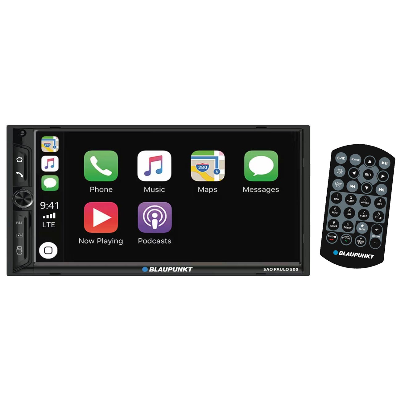 Blaupunkt 7-Inch Double DIN Mechless Fixed Face Touchscreen Receiver with Blueto - View 1