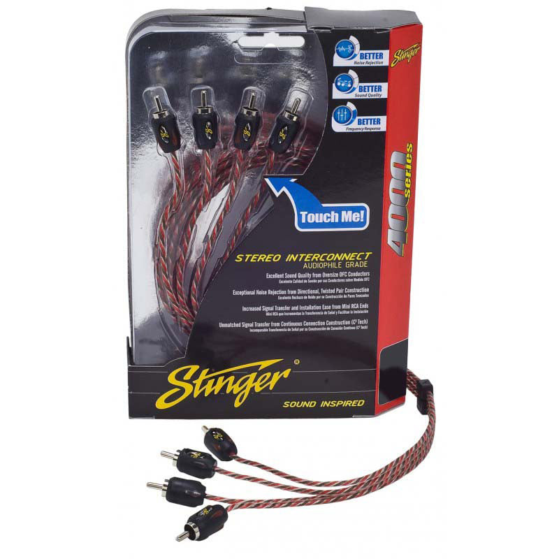 STINGER 20ft 4000 Series 2-Channel RCA Twisted Pair Cable - Model SI4220
