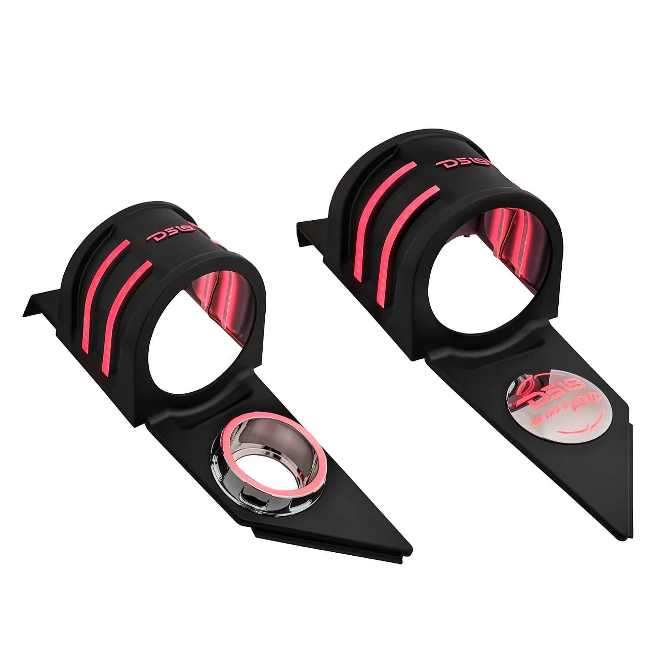 DS18 Polaris Slingshot Headrest Enclosure with 6.5-inch Speakers and LED Lighting - Model SLGHD6V2