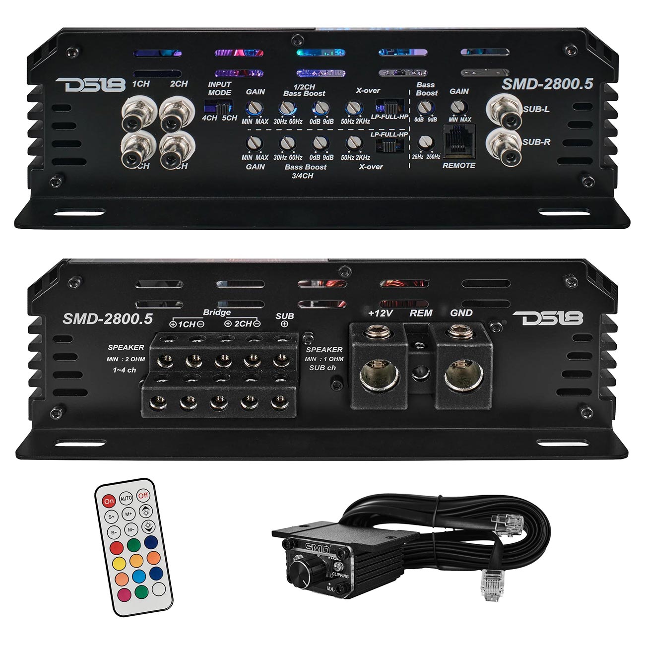 DS18 Steve Meade Design 5-Channel Stereo and Monoblock Amplifier - 2800 Watts