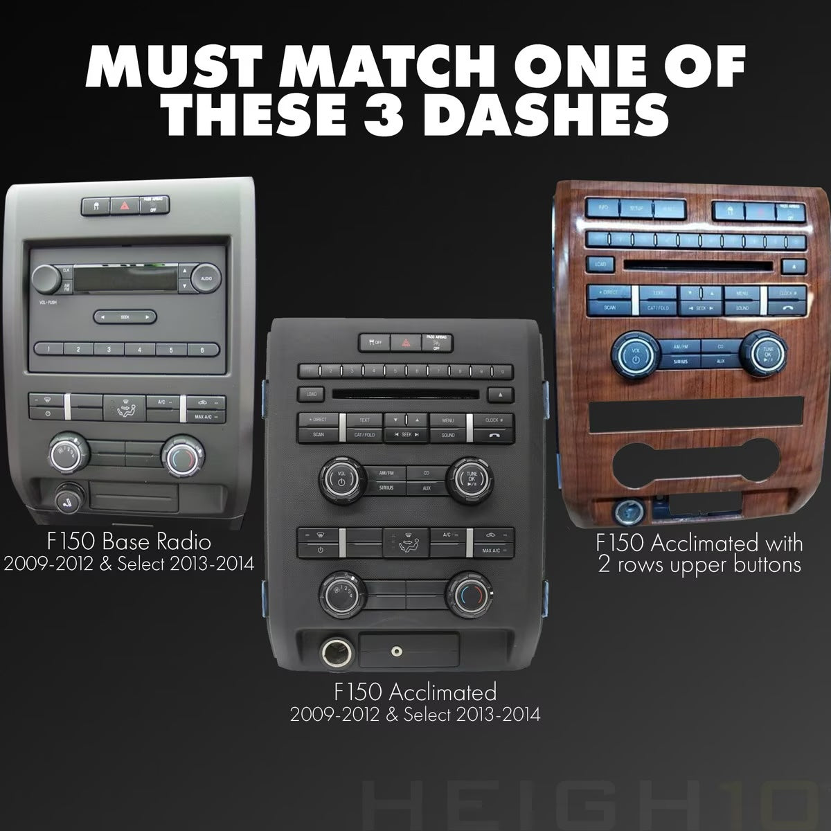 Stinger SR-F15009H FORD F-150 INSTALLATION KIT FOR HEIGH10® MULTIMEDIA HEAD UNIT