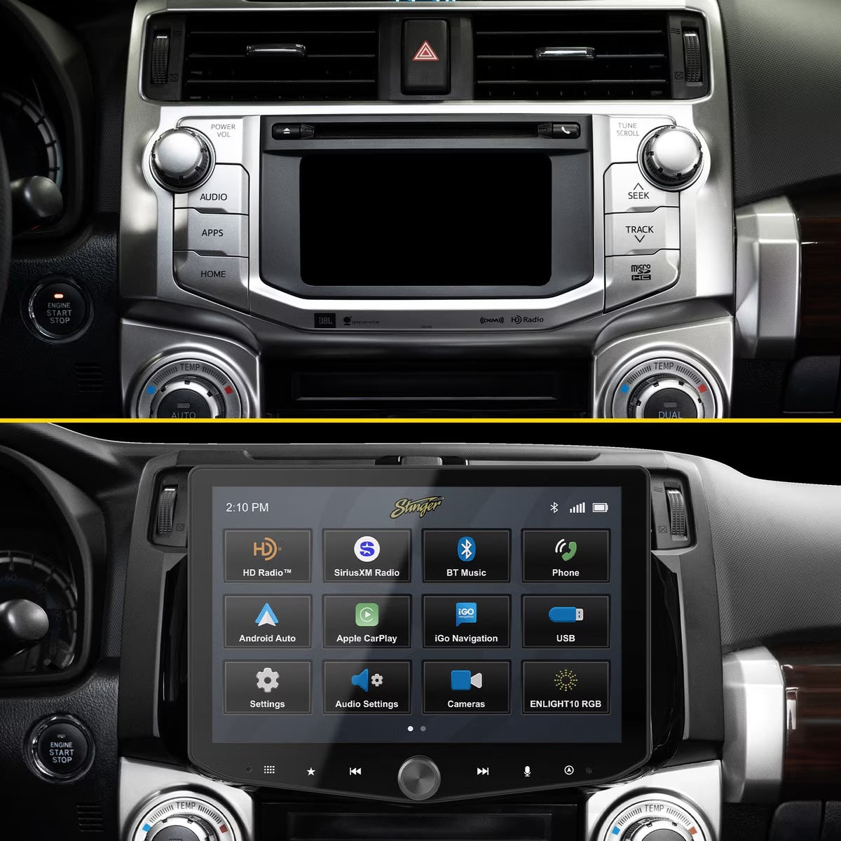 Stinger SR-RUN10HX TOYOTA 4RUNNER INSTALLATION KIT FOR HORIZON10® MULTIMEDIA HEAD UNIT