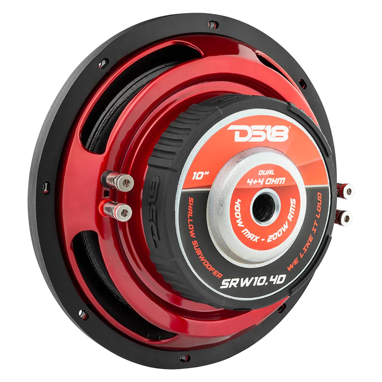 DS18 SRW104D 10-Inch Shallow Mount Subwoofer with 200W RMS Power