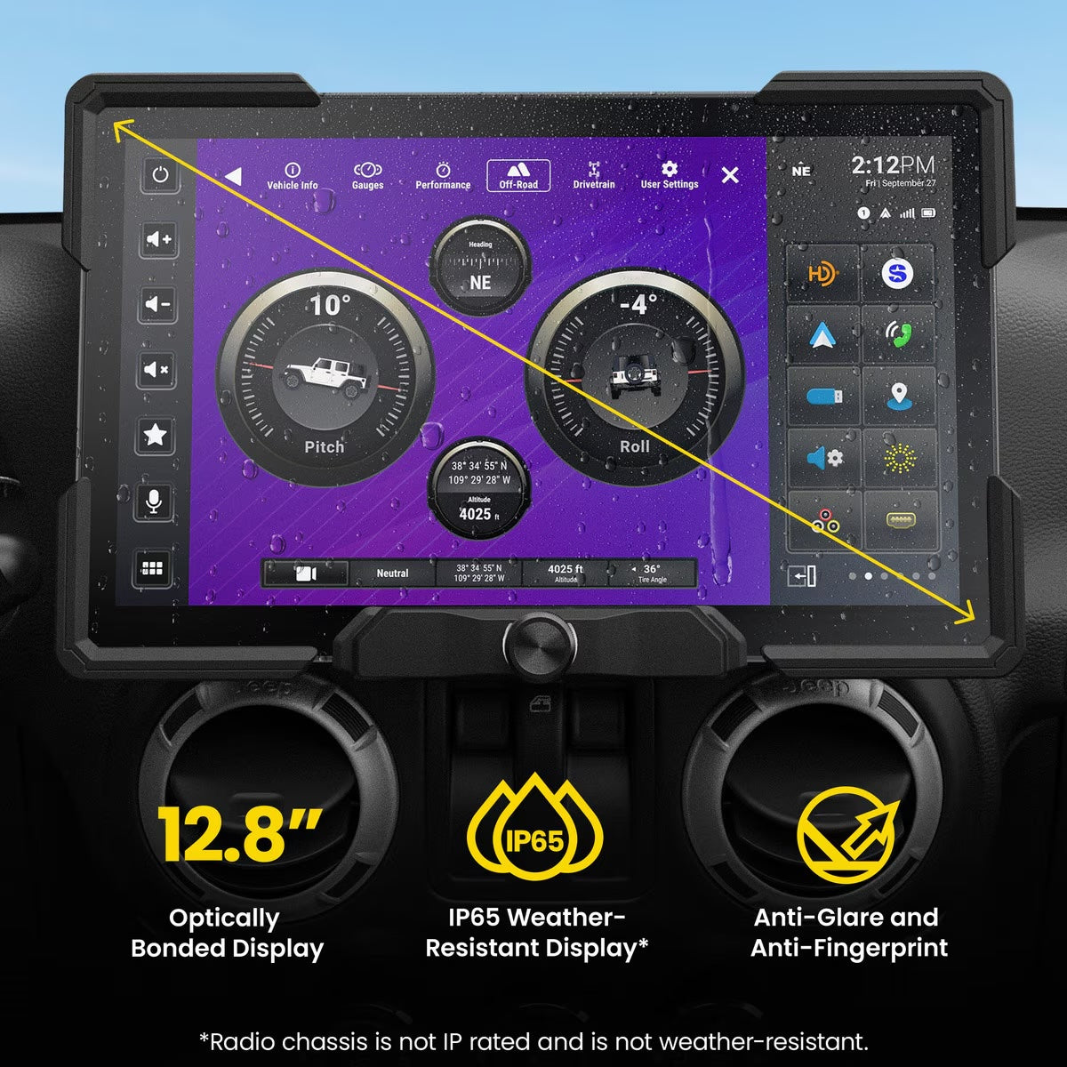Stinger SRX-JK11128 JEEP WRANGLER JK HORIZON12® MULTIMEDIA INFOTAINMENT DISPLAY WITH INTEGRATION & INSTALLATION KIT