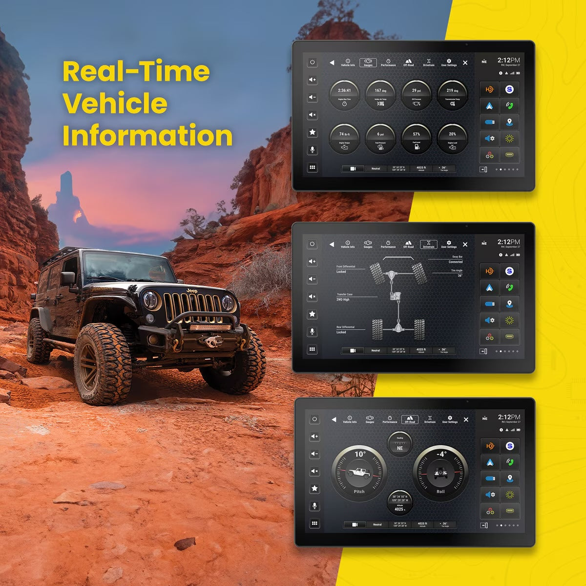 Stinger SRX-JK11128 JEEP WRANGLER JK HORIZON12® MULTIMEDIA INFOTAINMENT DISPLAY WITH INTEGRATION & INSTALLATION KIT
