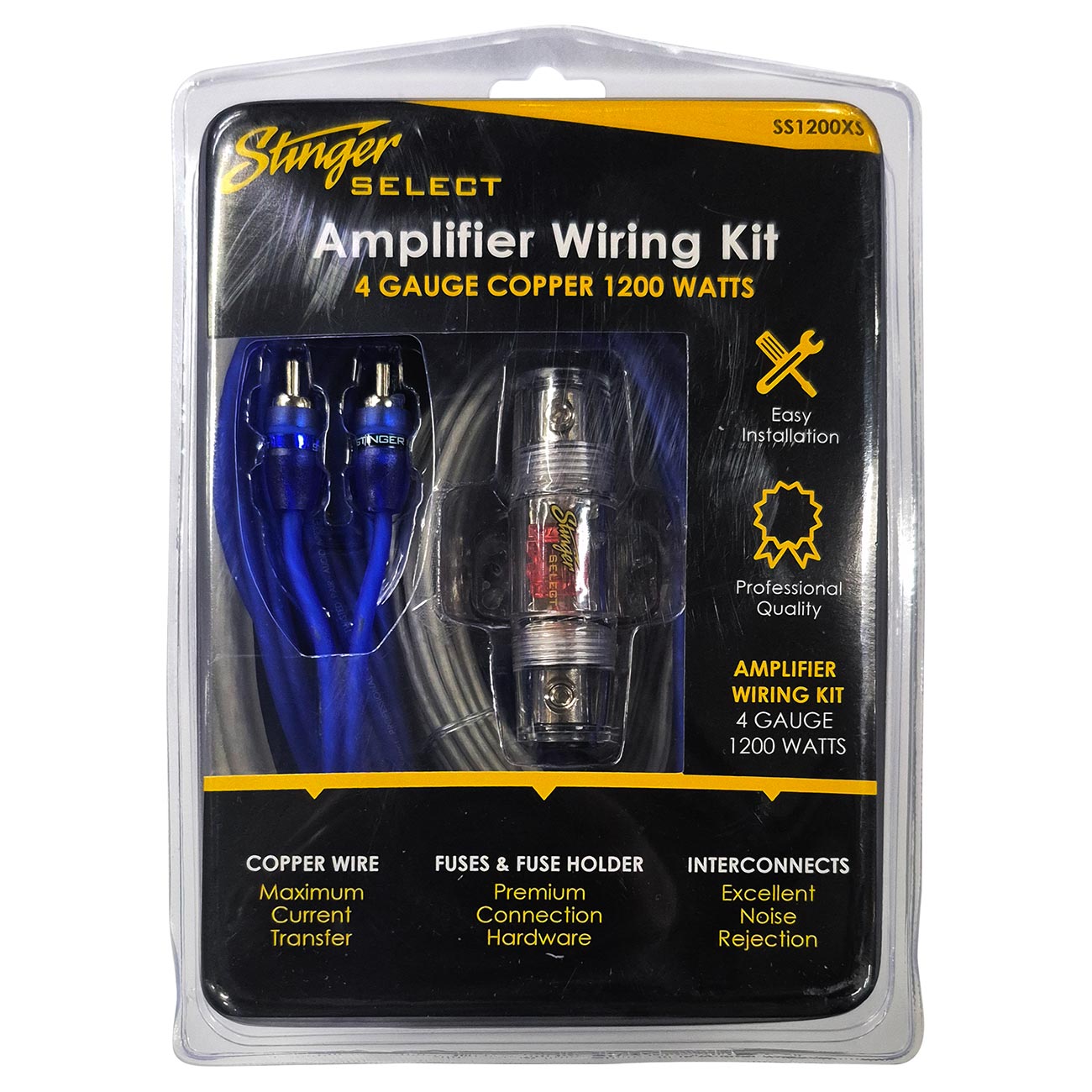 Stinger 4 Gauge Amplifier Wiring Kit 1200 Watts - Model SS1200XS