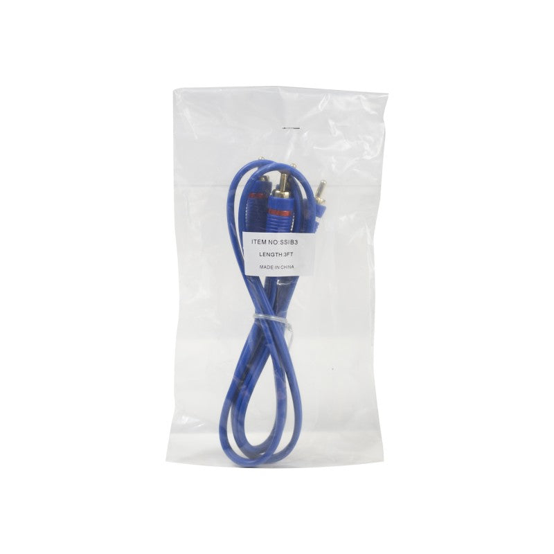 Stinger Select 3 ft RCA Blue Cable - Professional Audio Signal Connection