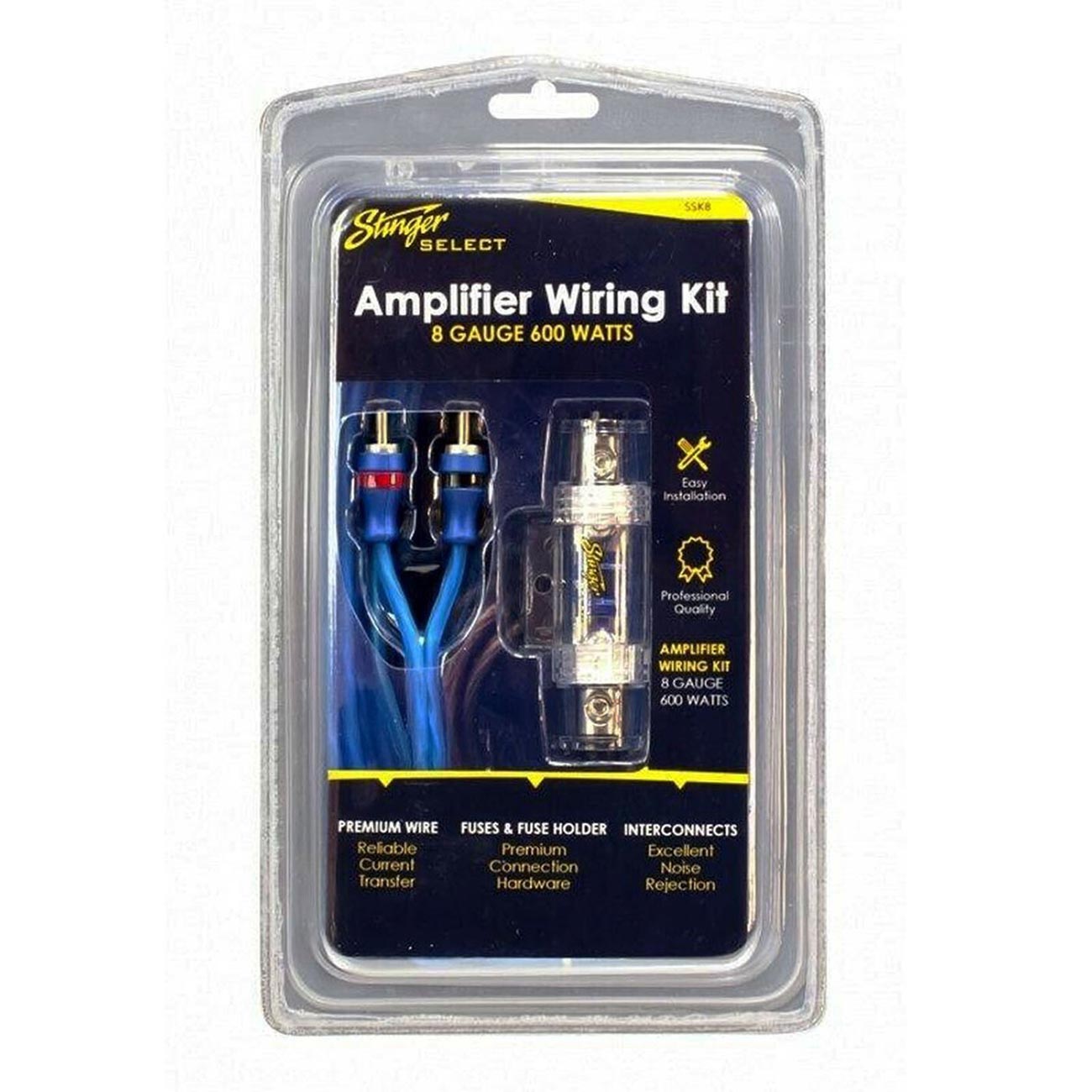 Stinger SSK8 8 Gauge Amplifier Wiring Kit for 600 Watts Car Audio Systems