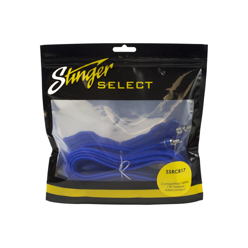 Stinger 17ft Blue Comp Series Twisted RCA Cable (SSRCB17)