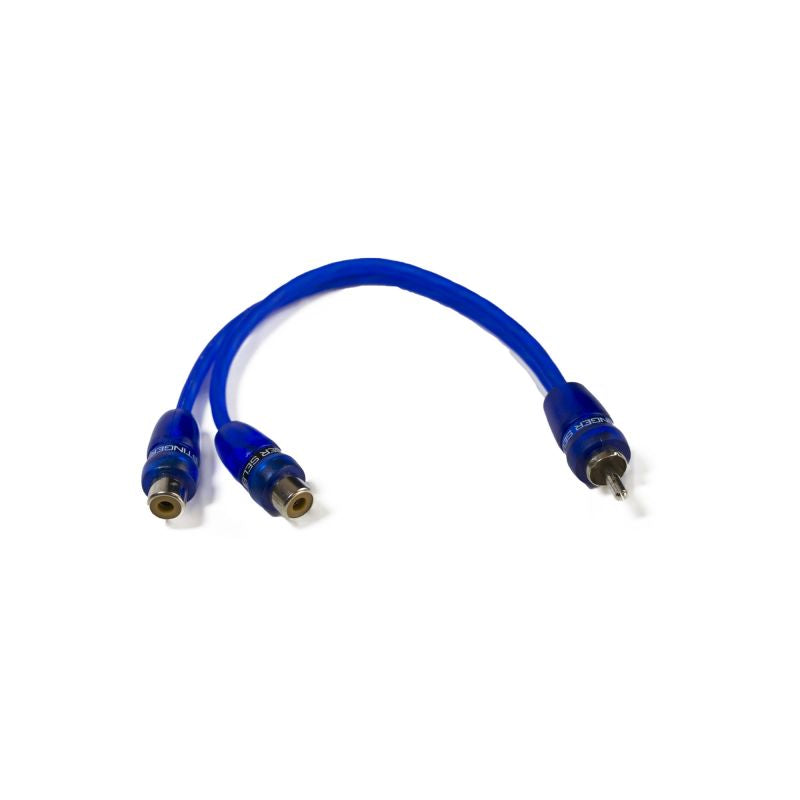Stinger 2F-1M Blue Comp Series 7 Connect Car Audio RCA Cable, 6 Inches