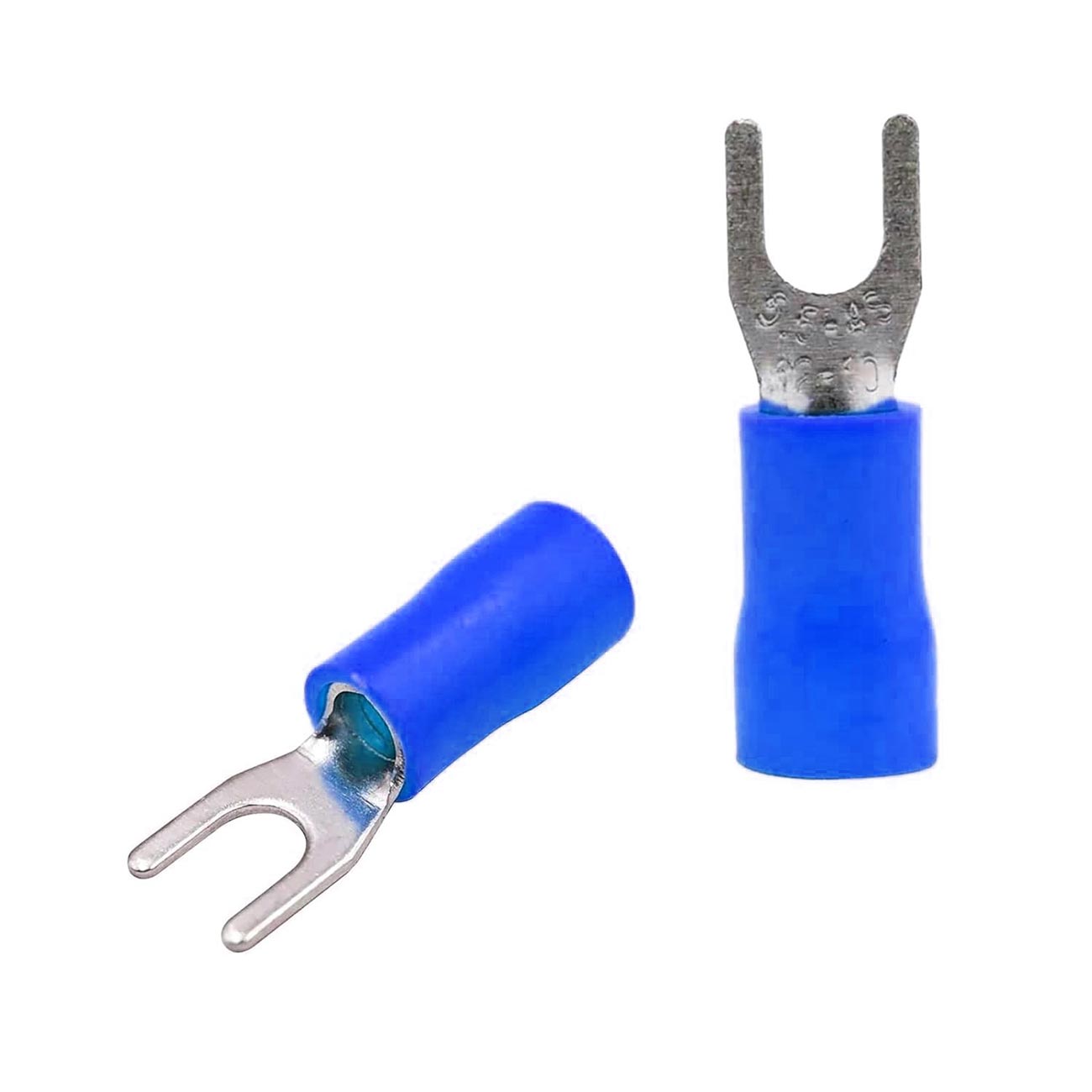 Xscorpion #8 Spade Terminals - 14/16 Gauge, Blue, Pack of 100