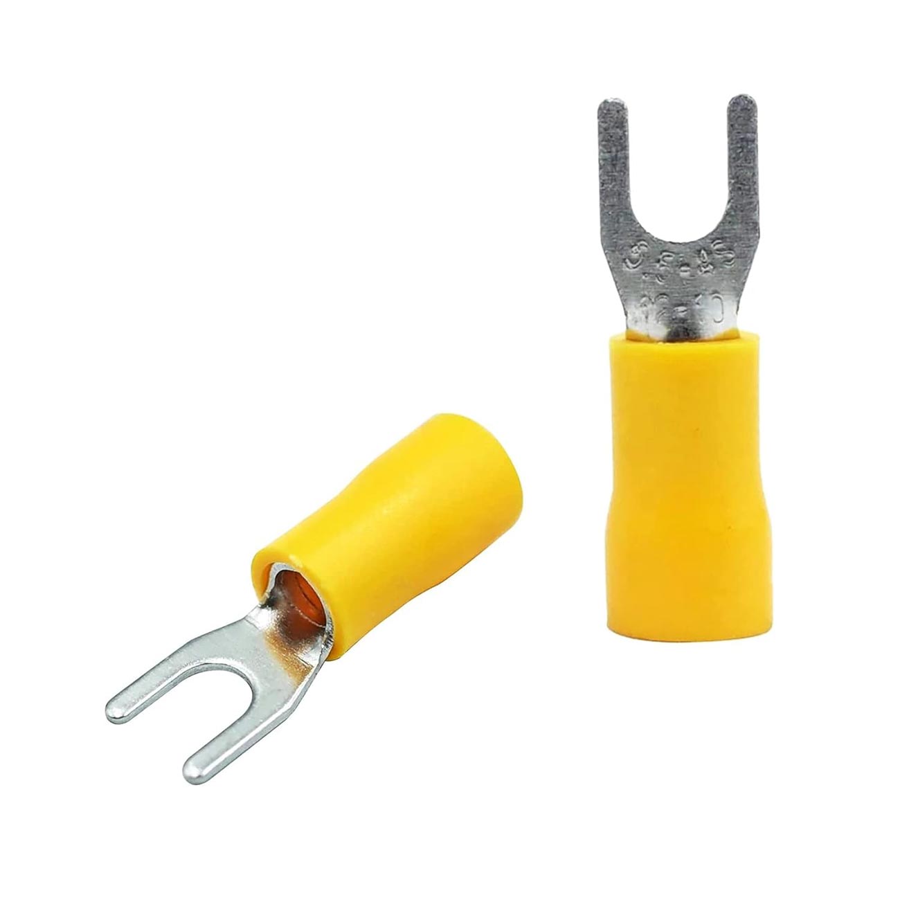 Xscorpion #8 Spade Terminals - 10/12 Gauge, Yellow, Pack of 100