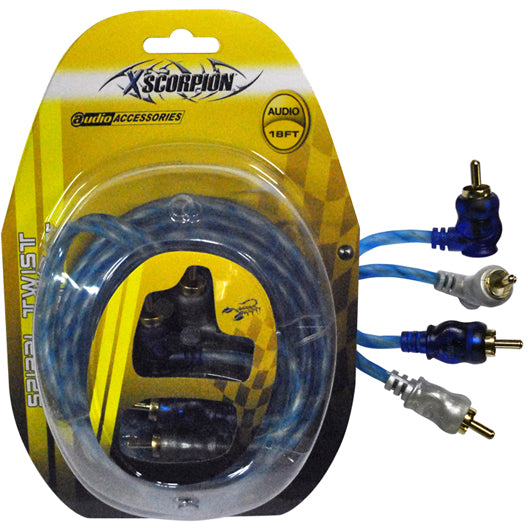 Xscorpion Expert Link Series 18-Foot Right Angle Triple Shielded RCA Cable