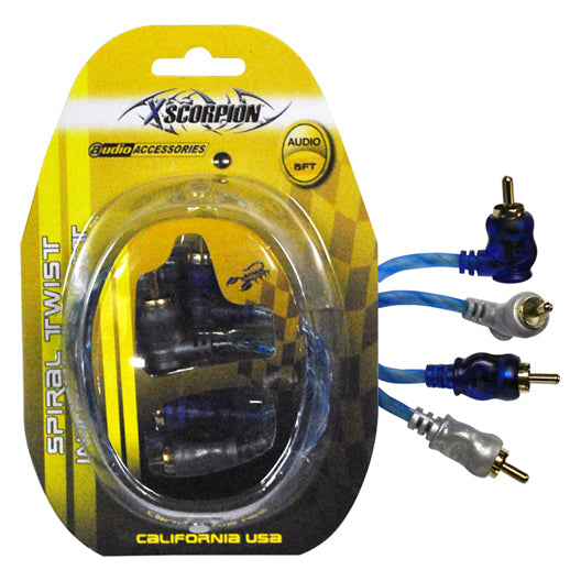 Xscorpion Expert Link Series 6-Foot Right Angle Triple Shielded RCA Cable
