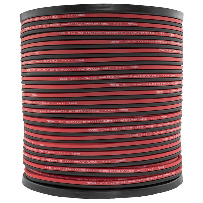 DS18 Ultra Flex CCA Speaker Wire 12 Gauge, 500 Feet, Red/Black