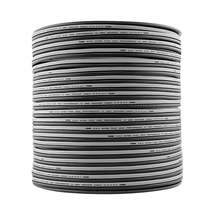 DS18 Ultra Flex CCA Speaker Wire 12 Gauge 500 Foot Silver/Black – Reliable Audio Wiring Solution